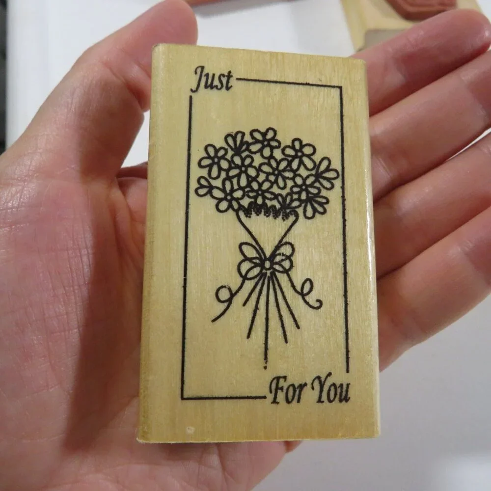 Rubber Stamps Wood Mounted (Fence, Topiary, Just for You Bouquet)